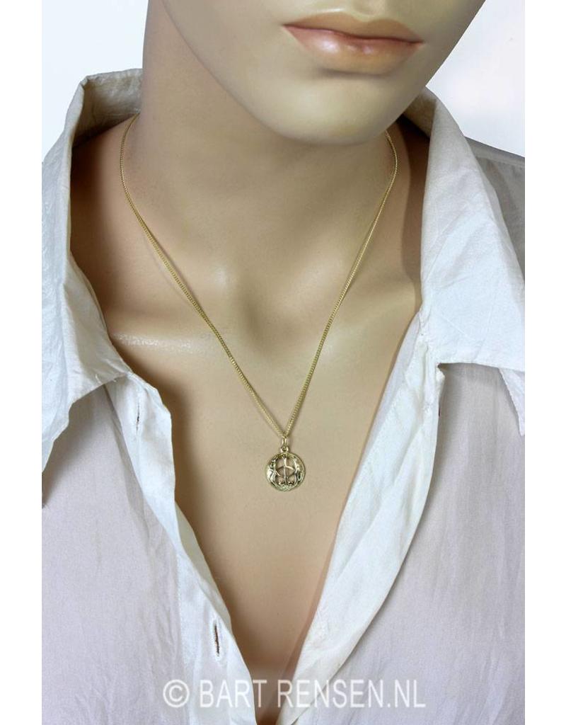Vesica Pisces pendant - 14 crt gold