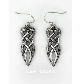 Silver snakes earrings