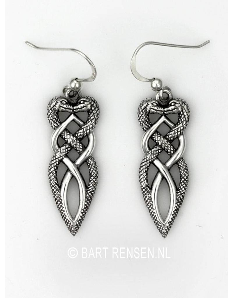 Snakes earrings - sterling silver