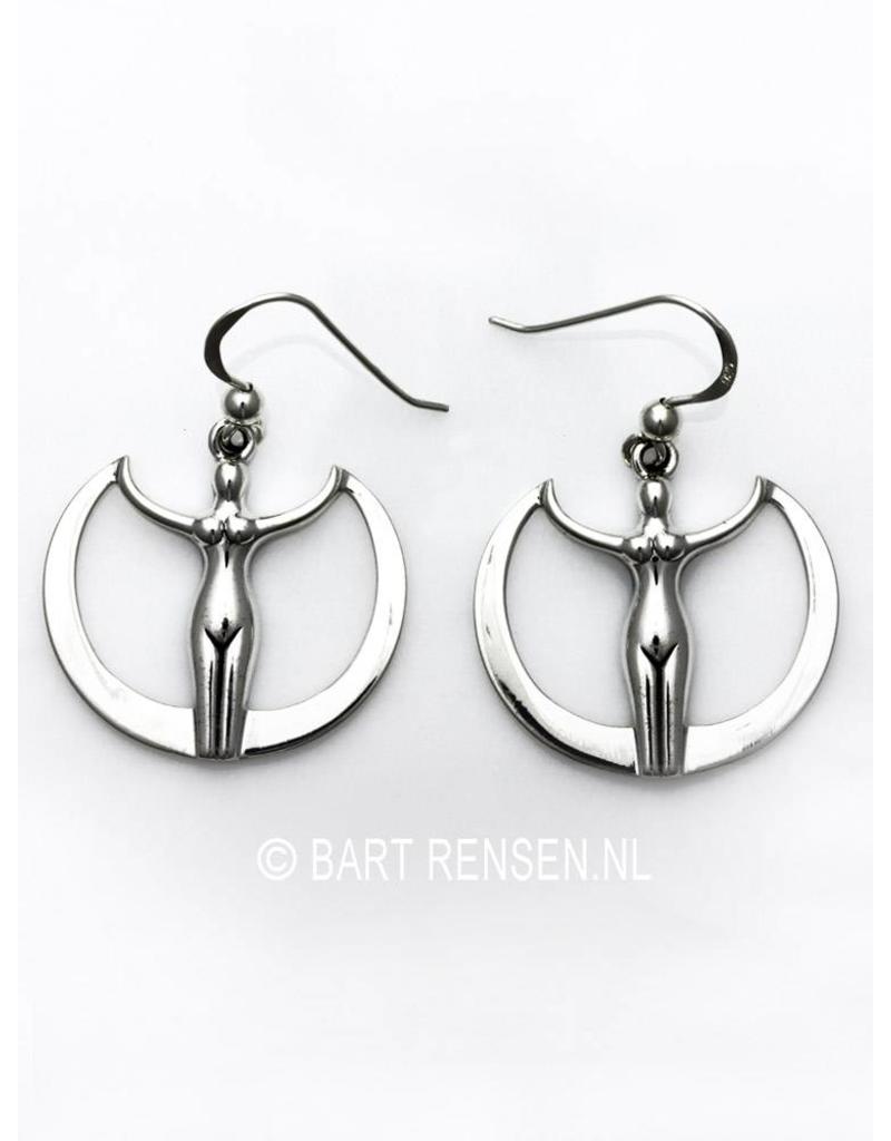 Goddess earrings - sterling silver