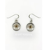 Tree of Life Pentagram Earrings - sterling silver