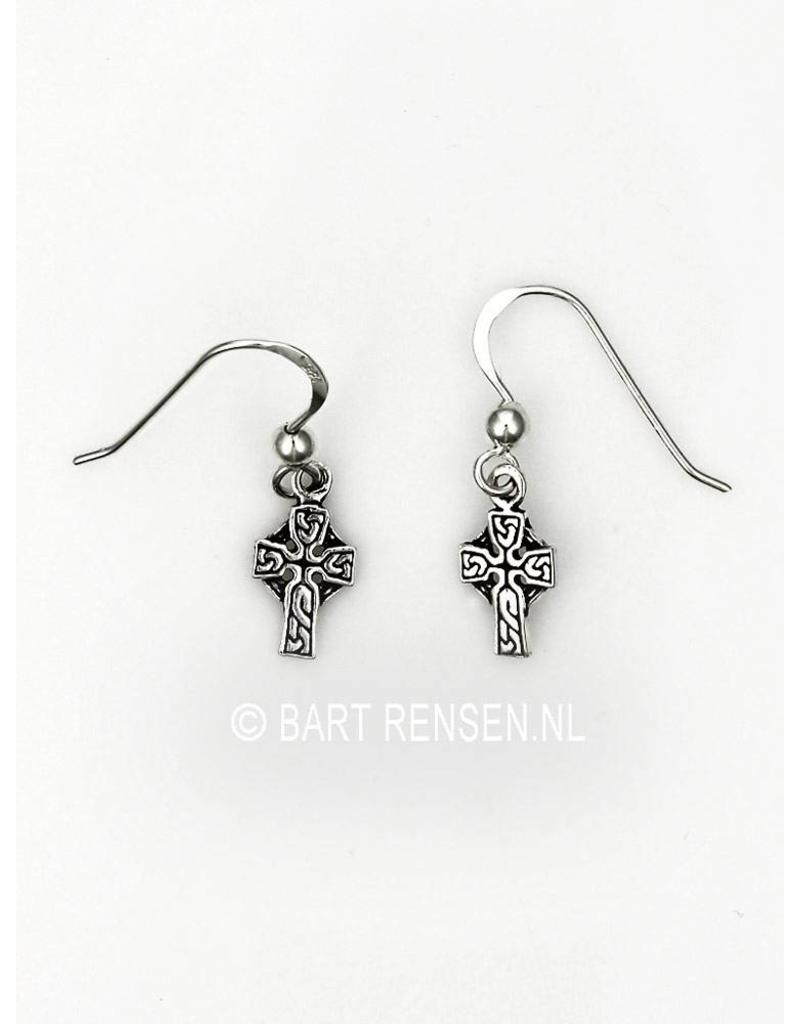 Celtic Cross Earrings - sterling silver