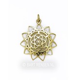 Seed of Life Lotus pendant - 14 crt gold
