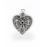 Celtic Cross Heart pendant - sterling silver