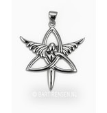 Triquetra Angel pendant - sterling silver