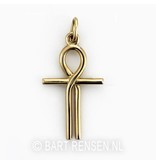Ankh of Isis pendant - 14 crt gold - crossed right