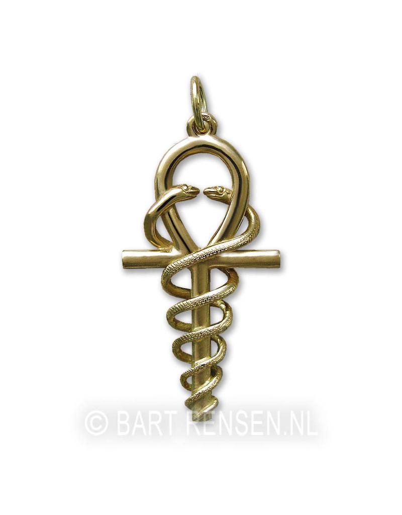 Ankh-Hermes pendant - 14 carat gold