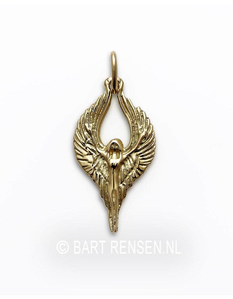 Angel pendant - 14 crt gold