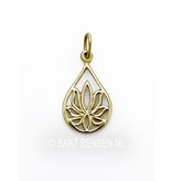 Lotus hangertje  - 14 krt goud