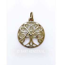 Golden Celtic tree pendant