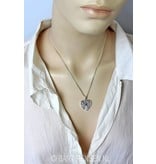 Celtic Cross Heart pendant - sterling silver