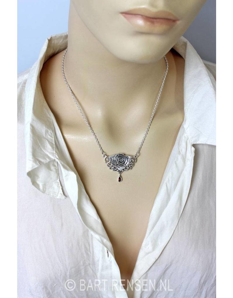 Mystic Rose pendant - sterling silver