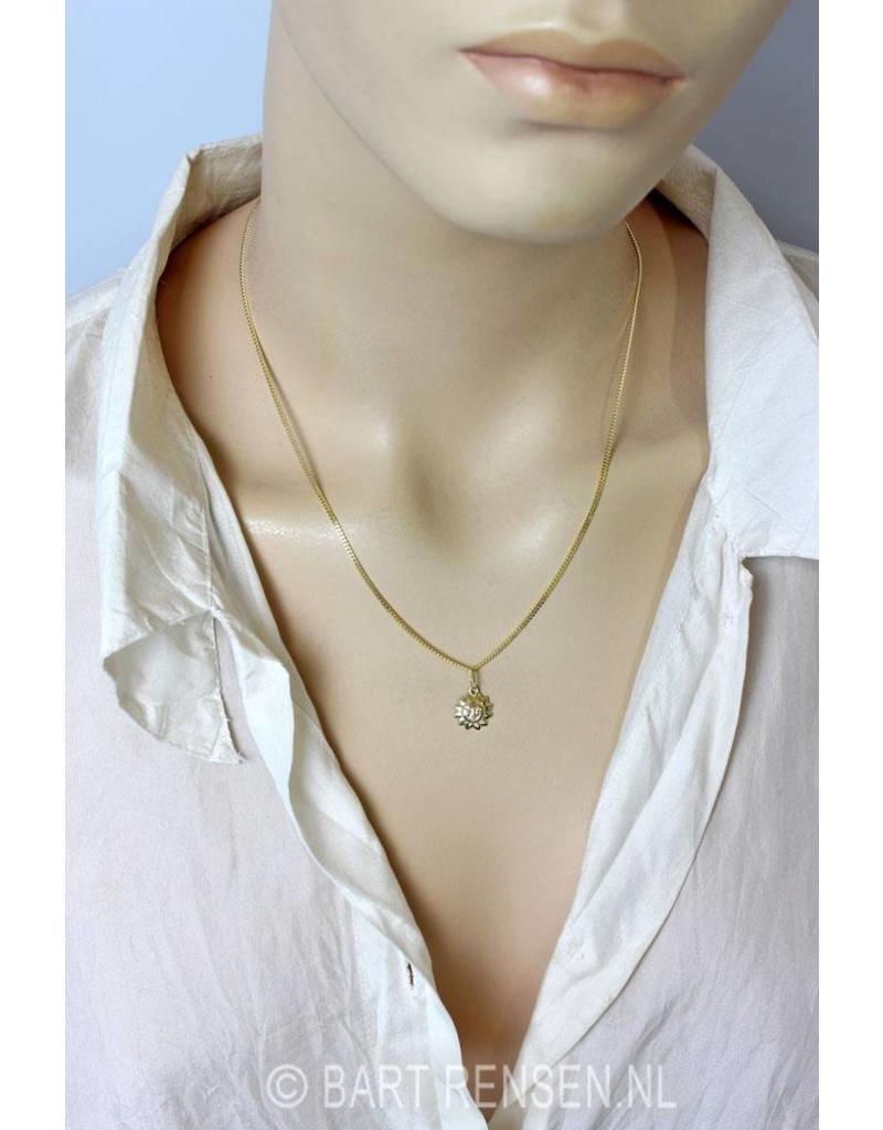 Sun pendant - 14 carat gold