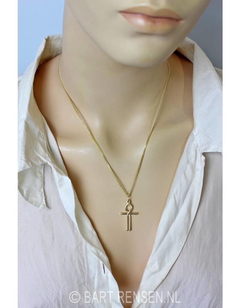 Ankh of Isis pendant - 14 crt gold - crossed right
