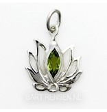 Lotus pendant - sterling silver
