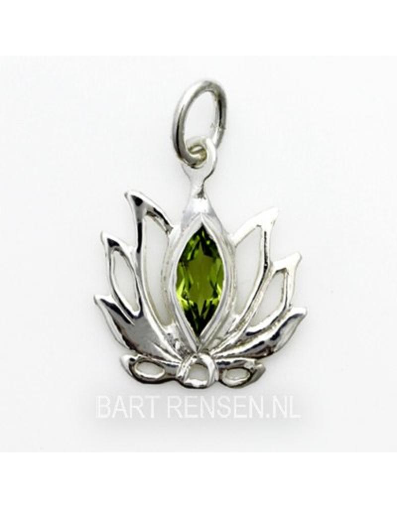 Lotus pendant - sterling silver