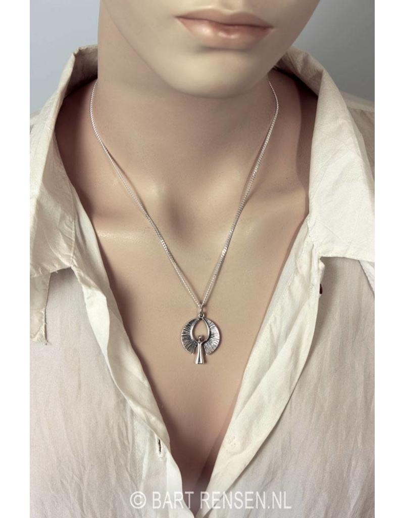 Angel pendant - sterling silver