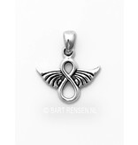 Infinity  Angel pendant - sterling silver