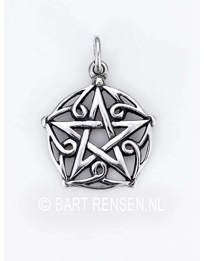 Pentagram pendant - sterling silver