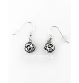 Opengewerkte Bolletjes oorhangers - echt zilver