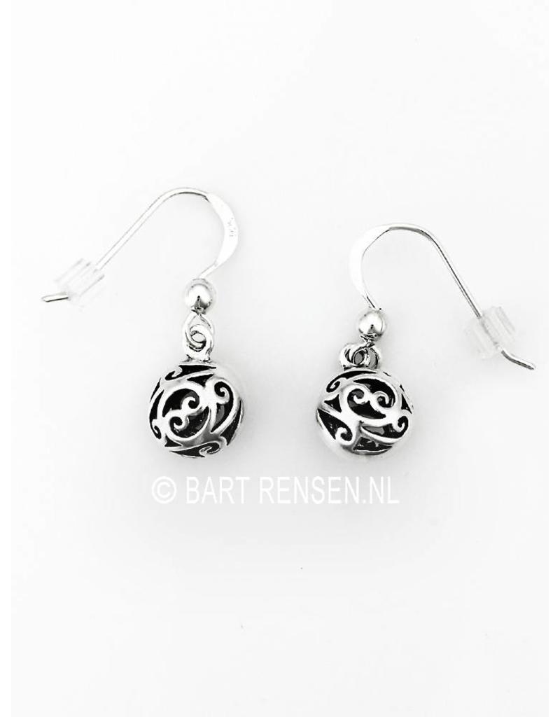 Ball earrings  -  sterling silver