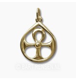 Ankh pendant in circle - 14 crt gold