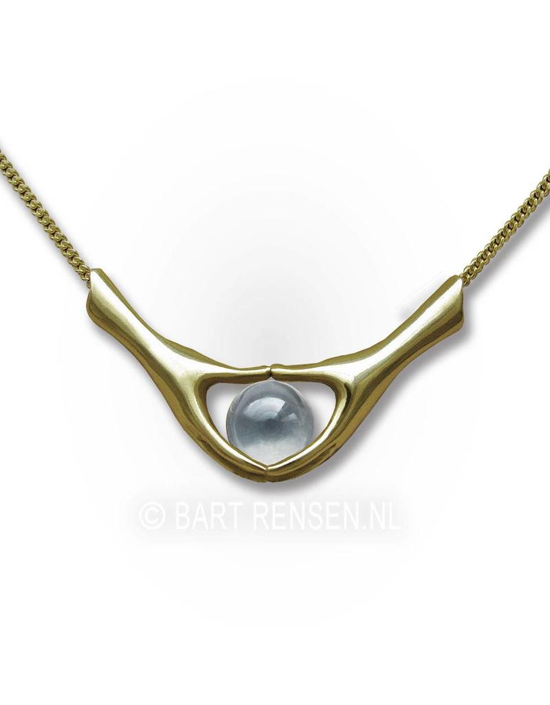 Hands necklace - 14 carat gold