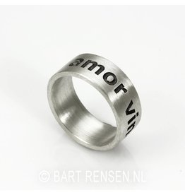 Amor vincit omnia Ring - zilver