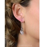 Keltische Oorhangers met edelsteen - echt zilver