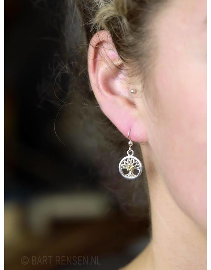 Tree of Life Pentagram Earrings - sterling silver