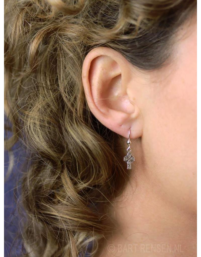 Celtic Cross Earrings - sterling silver