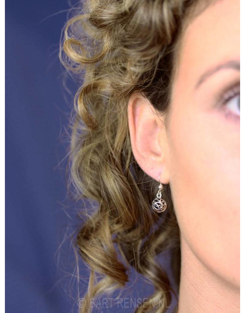 Ball earrings  -  sterling silver