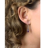 Triquetra earrings with stone - sterling silver