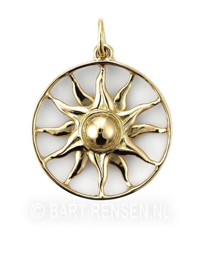 Sun pendant - 14 crt gold