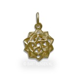 Pentagram dodecahedron pendant - 14 carat gold
