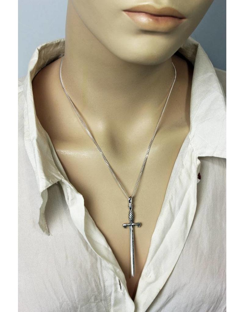 Sword pendant - sterling silver