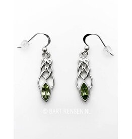 Celtic earrings with gemstone