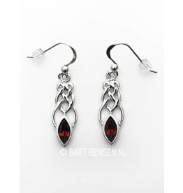 Keltische Oorhangers met edelsteen