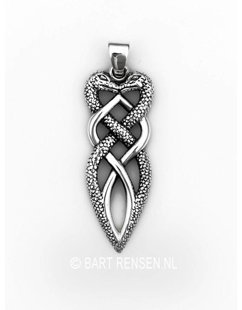 Snakes pendant - sterling silver