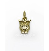Owl pendant - 14 crt gold