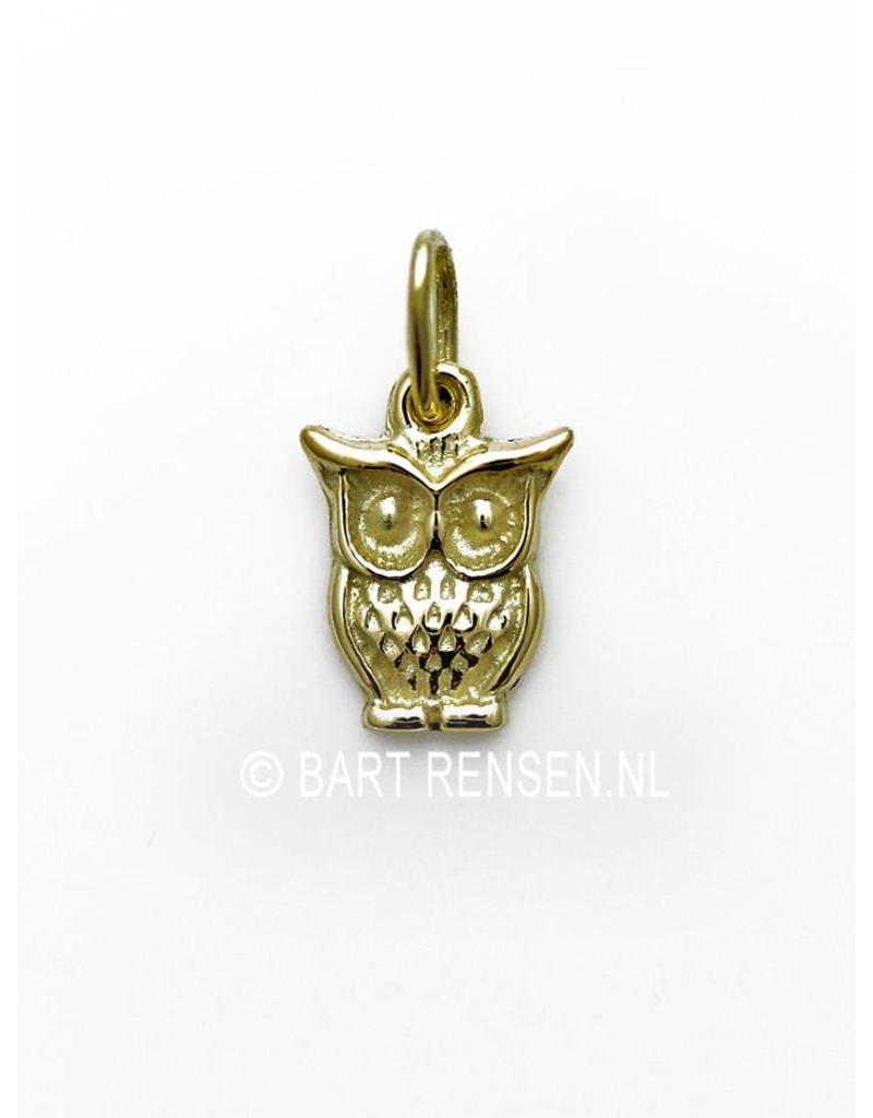 Owl pendant - 14 crt gold