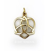 Triquetra Hart hanger - 14 krt goud