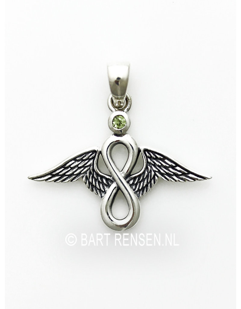 Lemniscate Angel pendant - sterling silver