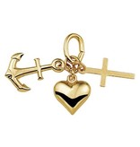 Faith Hope Love pendant - 14 carat gold