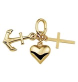 Geloof Hoop Liefde hanger - 14 krt goud