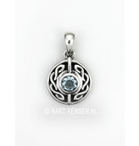 Celtic pendant with stone - sterling silver