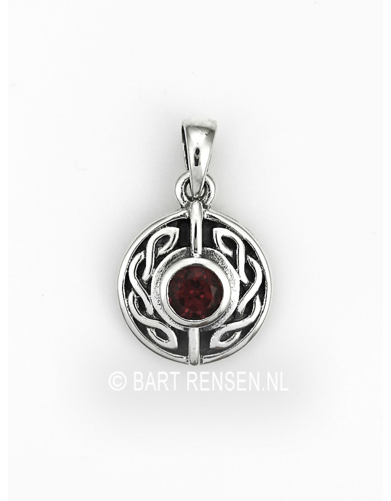 Celtic pendant with stone - sterling silver