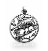 Raaf hanger - echt zilver
