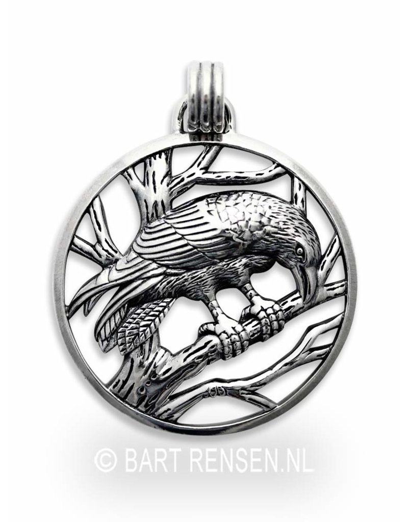 Raaf hanger - echt zilver