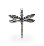 Dragonfly pendant - sterling silver